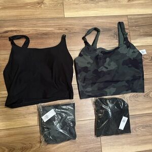 Nursing sports bras longline size medium old navy camo and Black BNWT